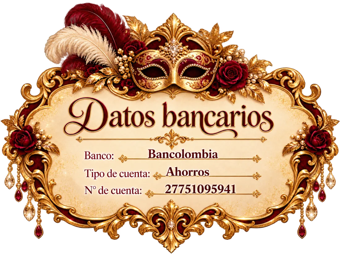 Datos bancarios: Bancolombia, Ahorros, cuenta 27751095941
