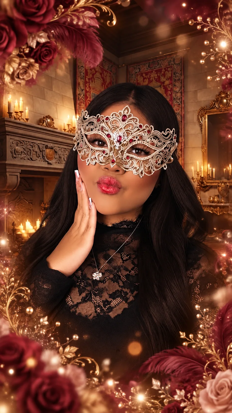 Alyson Pabón Arenas con antifaz